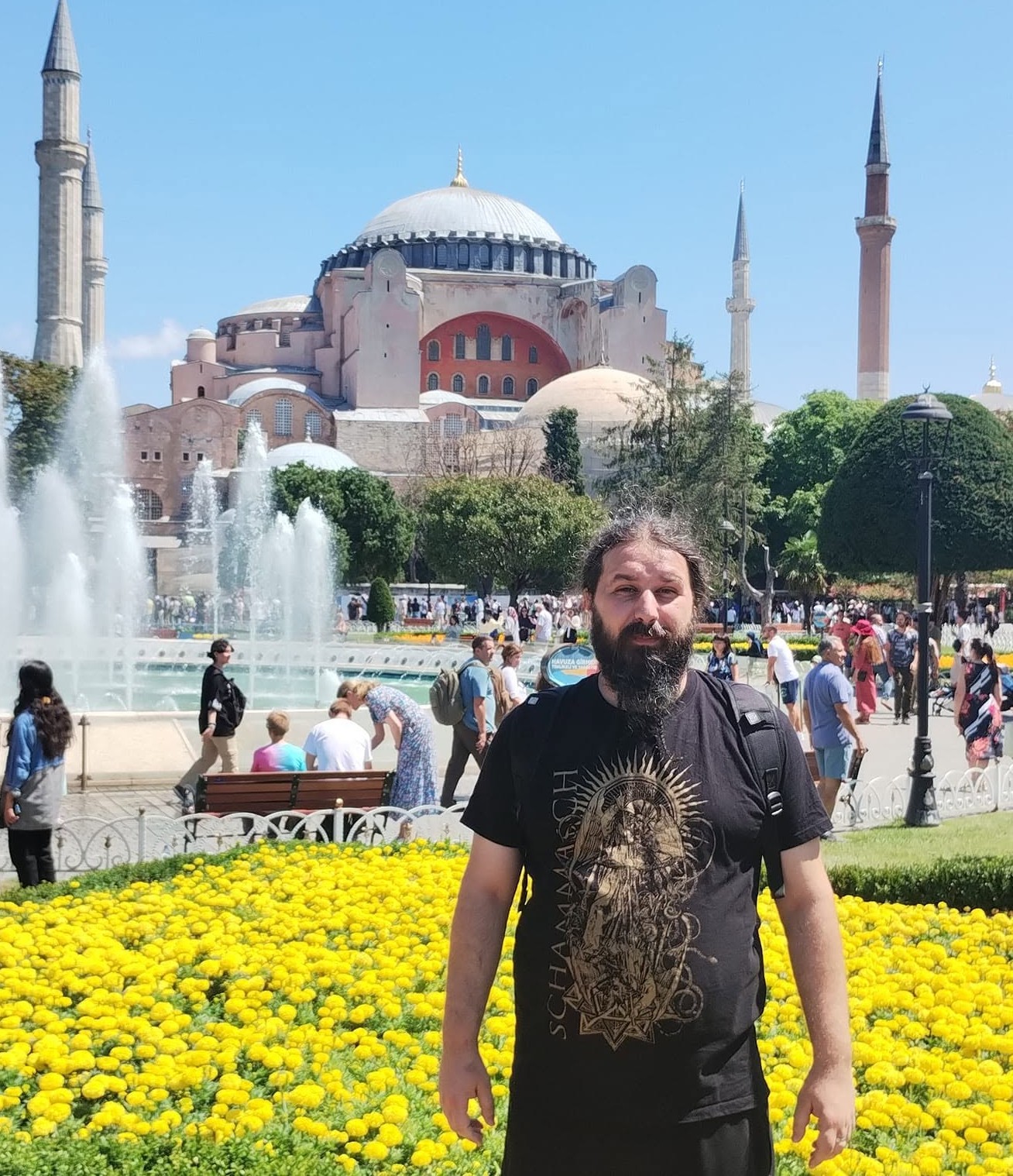 Adrian M. V. Brânzanic in front of Hagia Sophia, Istanbul