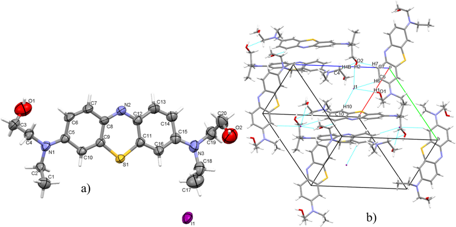 Computed structures of phenothiazinium photosensitiser molecules.